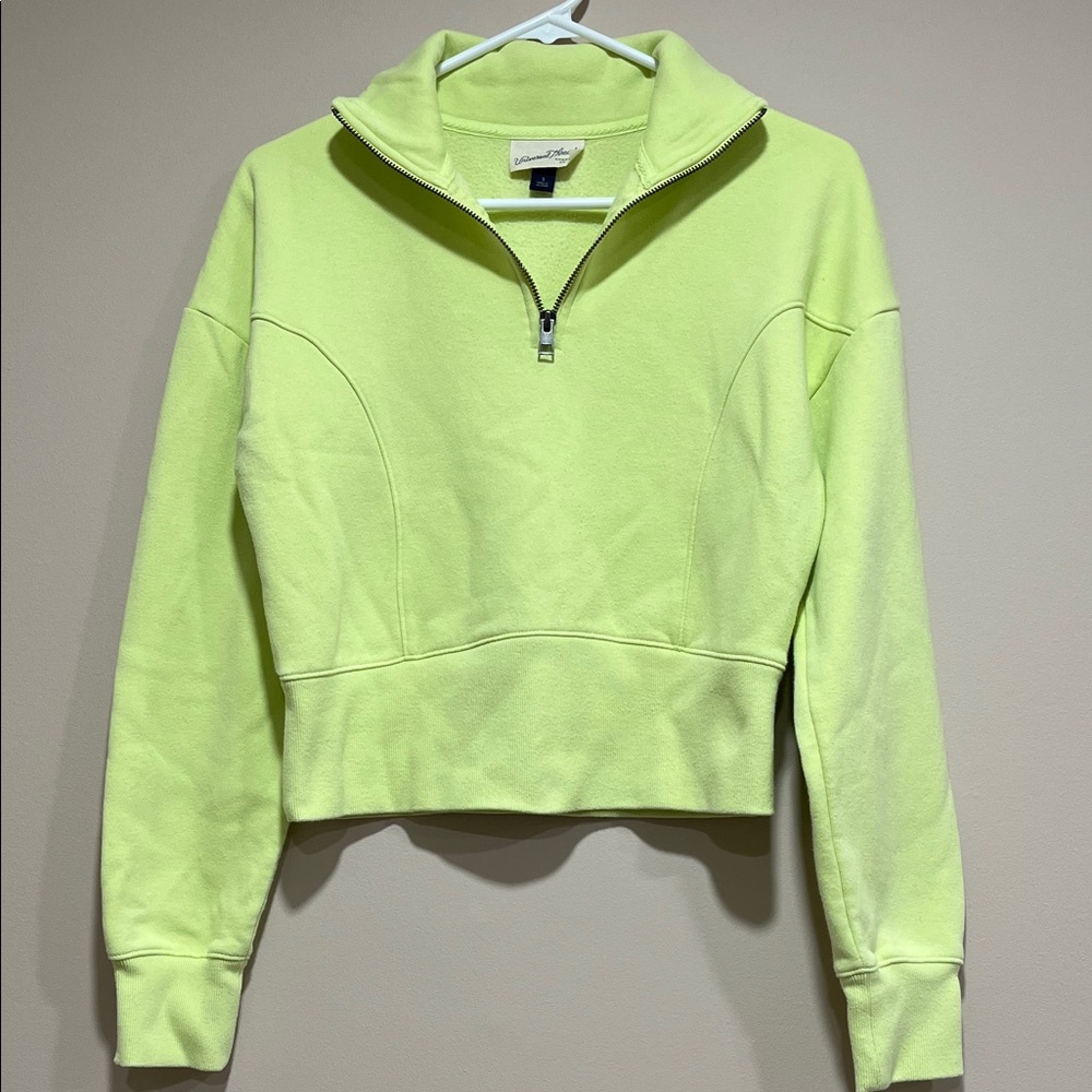 Universal thread Neon Green Quarter-Zip Sweatshirt
